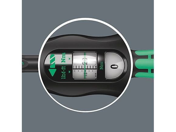 Wera 05075655001, Skrallenøkkel, Ft-lb, Nm, Mekanisk, Svart, Grønn, 570 mm