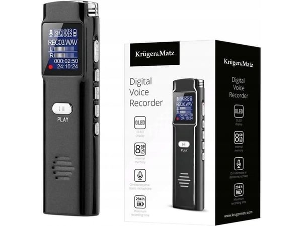 Kruger & Matz 8GB digital diktafon