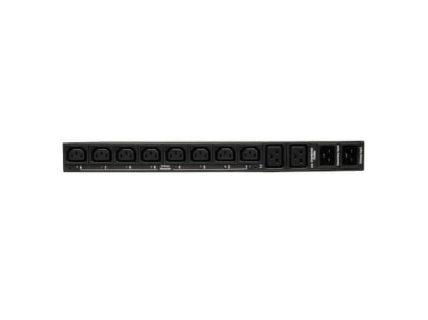 Tripp Lite PDUMH20HVAT, Målte, 1U, Horisontal, Metall, Sort, 10 AC-utganger