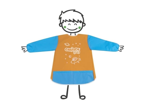 Carioca Apron Waterproof 2-4 y/o, Barn, Blå, Oransje, 2 år, 4 år, Gutt/Jente, Velcro mappe