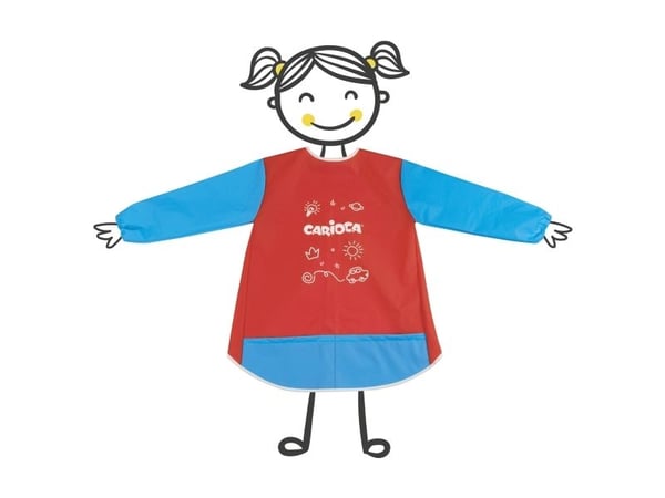 Carioca Apron Waterproof 5-8 y/o, Barn, Blå, Rød, 5 år, 8 år, Gutt/Jente, Velcro mappe