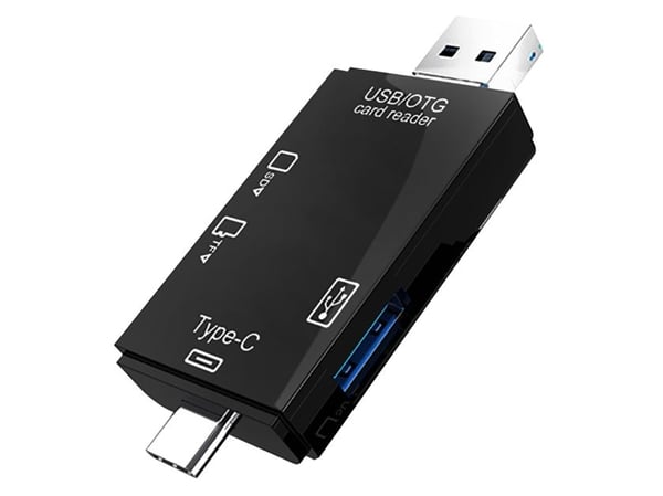 Vakoss USB/MicroUSB/USB-C kortleser (TC-R425X)