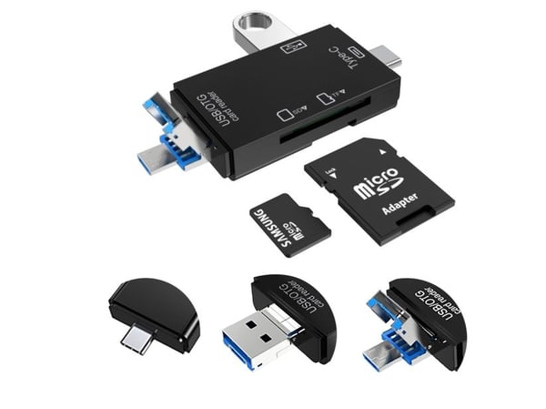 Vakoss USB/MicroUSB/USB-C kortleser (TC-R425X)