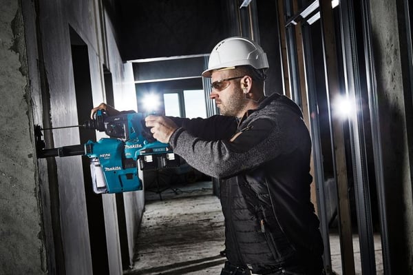 Makita DHR280ZWJ batteridrevet slagbormaskin, 2x18 V, SDS-PLUS, 2,8 J, LED, VACUUM – uten batteri og lader, MAKPACK - SOLO