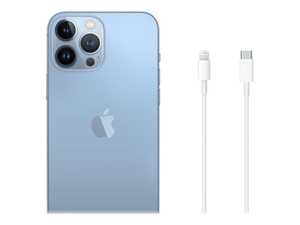 Apple iPhone 13 Pro Max - 5G älypuhelin - dual-SIM / Sisäinen muisti 128 Gt - OLED-näyttö - 6,7" - 2778 x 1284 pikseliä (120 Hz) - 3x takakamera 12...