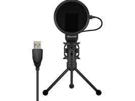 Marvo MIC-03, -47 dB, 20 - 20000 Hz, 2200 O, Retningsuavhengig, Koblet med ledninger (ikke trådløs), USB