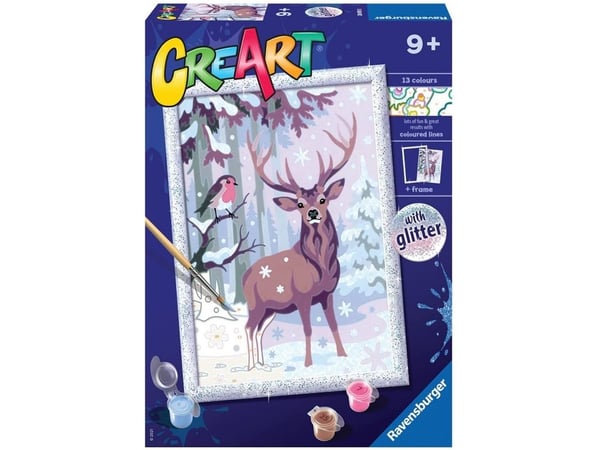 Ravensburger CreArt Festive Friends, Malinger inkludert, Gutt/Jente, Fargelegg etter tall