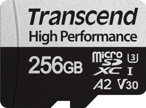 Transcend 340S - Flashminnekort - 256 GB - A2 / Video Class V30 / UHS-I U3 / Class10 - microSDXC