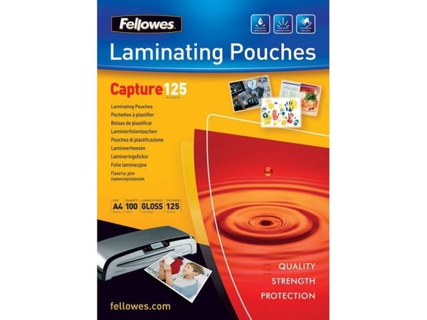 Fellowes laminointikalvot 125 µ, 216x303 mm A4, 25 kpl (53963)