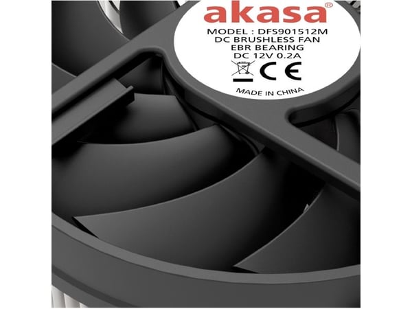 Akasa AK-CC6308EP01 Low Profile CPU-Kuehler - 92mm, Bakplate, 9,6 cm, 800 RPM, 2800 RPM, 37,6 dB, 36,28 cfm