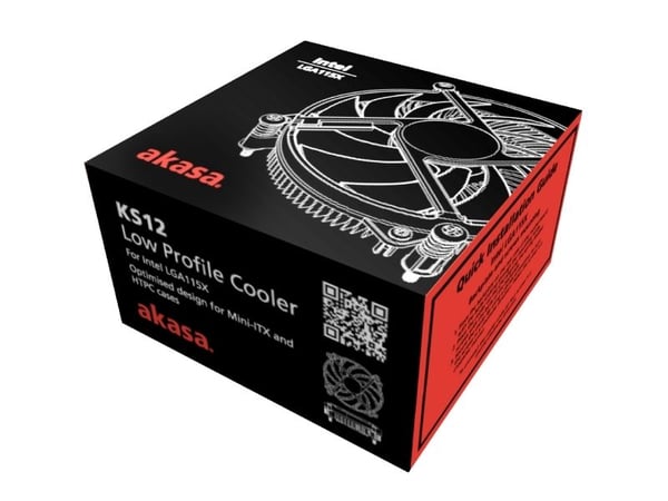 Akasa AK-CC6308EP01 Low Profile CPU-Kuehler - 92mm, Bakplate, 9,6 cm, 800 RPM, 2800 RPM, 37,6 dB, 36,28 cfm