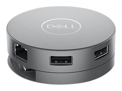 Dell Mobile Adapter DA310 - Flerportsadapter - USB-C - VGA, HDMI, DP, USB-C - 1GbE