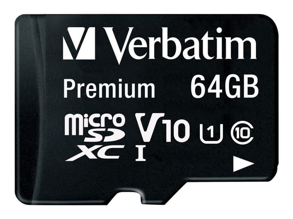 Verbatim Premium - Flashminnekort (SD-adapter inkludert) - 64 GB - Klasse 10 - microSDXC UHS-I