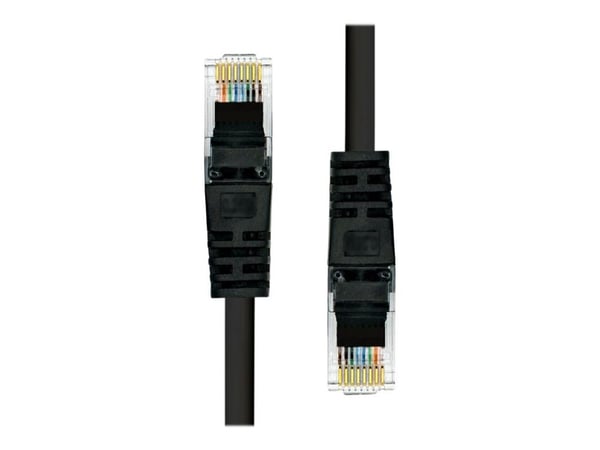 ProXtend - Koblingskabel - RJ-45 (hann) til RJ-45 (hann) - 25 cm - UTP - CAT 5e - formstøpt, uten hindringer - svart