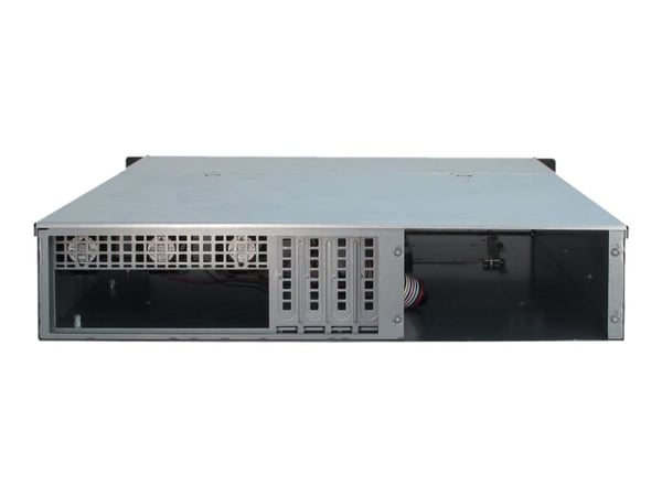 Inter-Tech 2U 2404L S-ATA, Teline, Palvelin, Musta, Harmaa, mikro ATX, Mini-ITX, Terästä, 2U