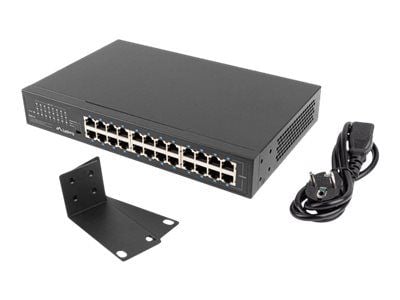 Lanberg RSGE-24 - Switch - ikke-styrt - 24 x 10/100/1000 - stasjonær, rackmonterbar