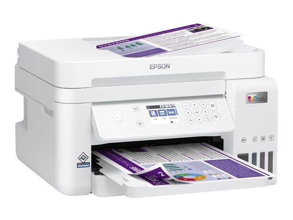 Epson EcoTank L6276, Mustesuihku, Väritulostus, 4800 x 1200 DPI, A4, Suoratulostus, Valkoinen