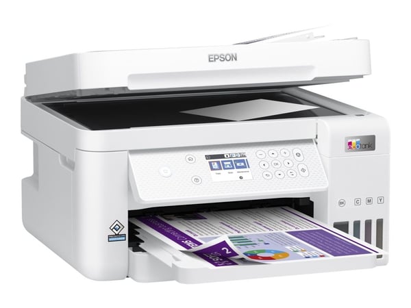 Epson EcoTank L6276, Mustesuihku, Väritulostus, 4800 x 1200 DPI, A4, Suoratulostus, Valkoinen