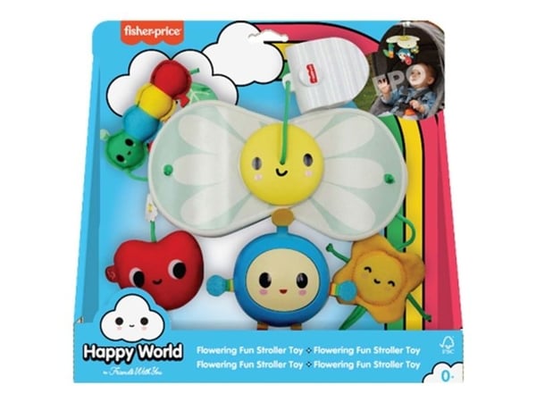 Fisher-Price Happy World Flowerin Fun syskonvagn/klapvagns-leksak