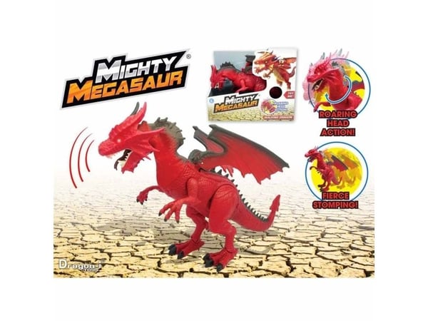 Mighty Megasaur 30 cm batteridrevet gående drage