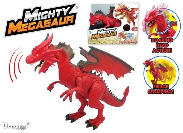 Mighty Megasaur 30 cm batteridrevet gående drage