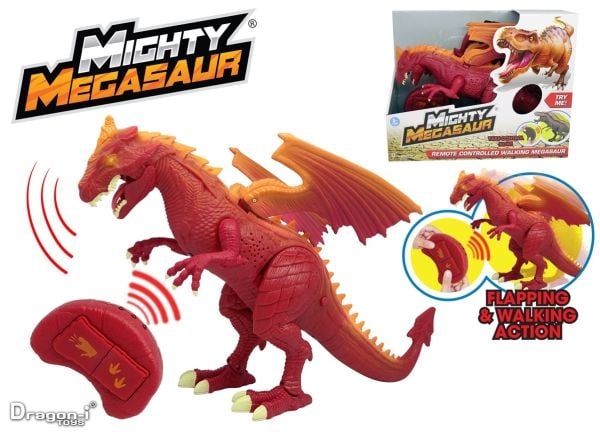 Mighty Megasaur batteridrevet infrarød-kontrollert gående drage