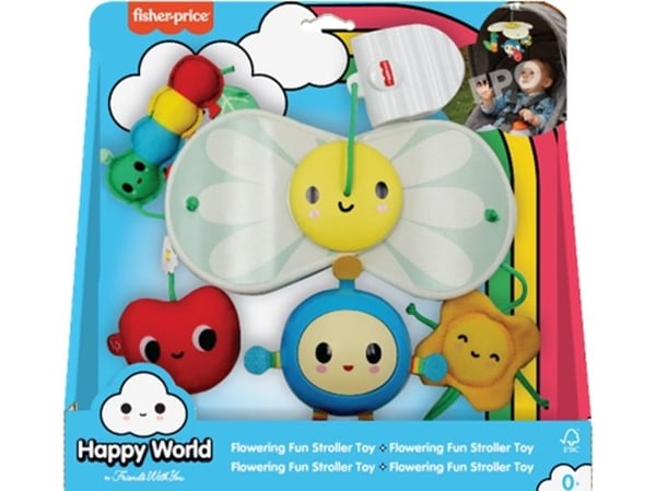 Fisher-Price Happy World Flowerin Fun barnevogn-leketøy
