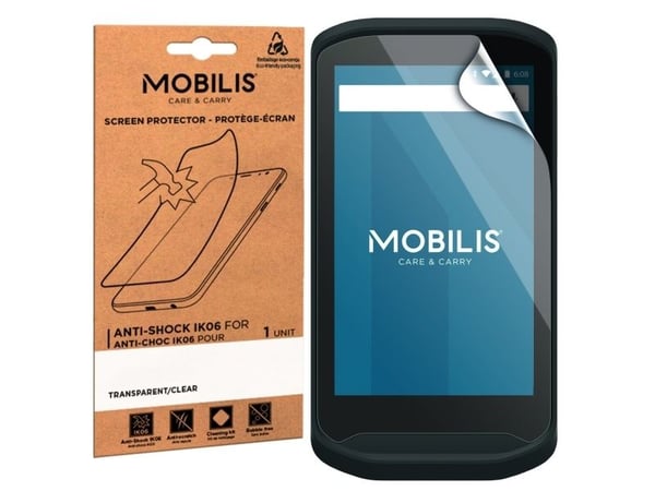 Mobilis - Håndholdt skjermbeskytter - uknuselig, støtsikker IK06 - klar finish - for Zebra TC21, TC26