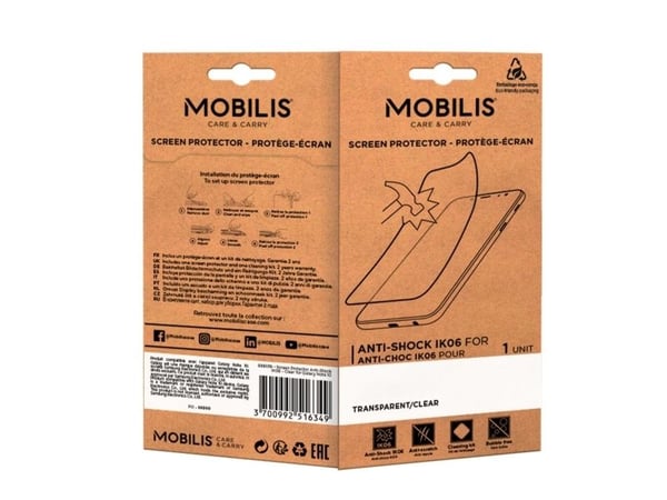 Mobilis - Håndholdt skjermbeskytter - uknuselig, støtsikker IK06 - klar finish - for Zebra TC21, TC26