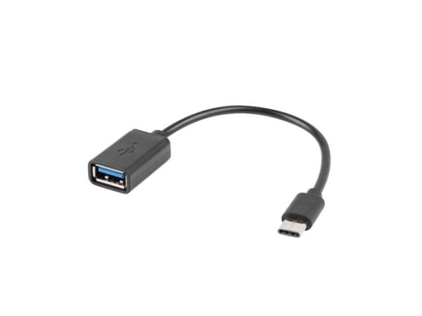 Lanberg - USB-adapter - USB-C (hann) til USB (hunn) - USB 2.0 OTG - 15 cm - svart