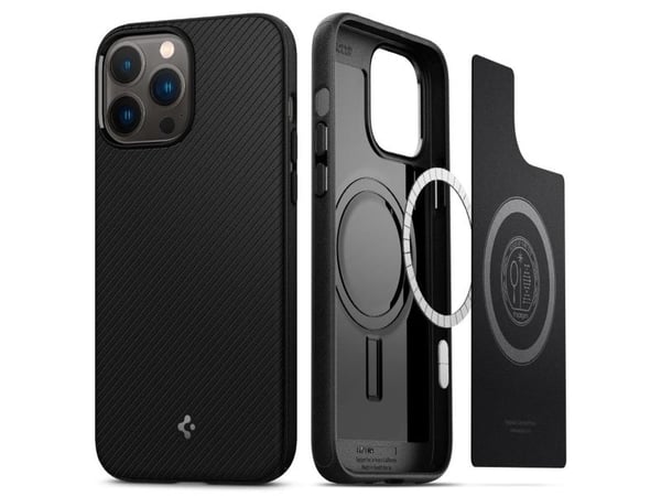 Spigen ACS03226, Suojus, Apple, iPhone 13 Pro Max, 17 cm (6.7"), Musta