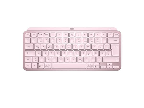 Logitech MX Keys Mini - Tastatur - bagbelyst - Bluetooth - QWERTY - USA - Pink