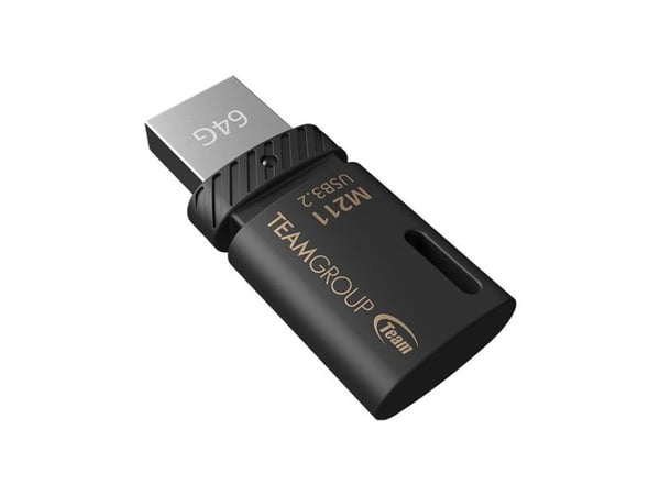 Team M211 - USB-flashstasjon - 64 GB - USB 3.2 Gen 1 / USB-C - svart