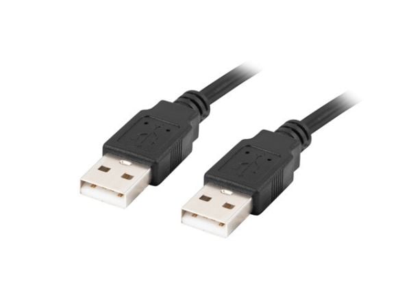 Lanberg - USB-kabel - USB (hann) til USB (hann) - USB 2.0 - 1.8 m - svart