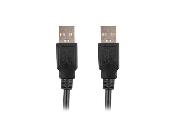 Lanberg - USB-kabel - USB (hann) til USB (hann) - USB 2.0 - 50 cm - svart