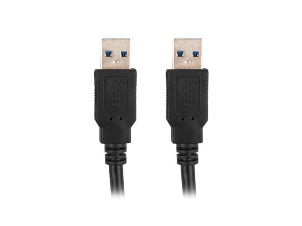 Lanberg - USB-kabel - USB-type A (hann) til USB-type A (hann) - USB 3.0 - 1 m - svart