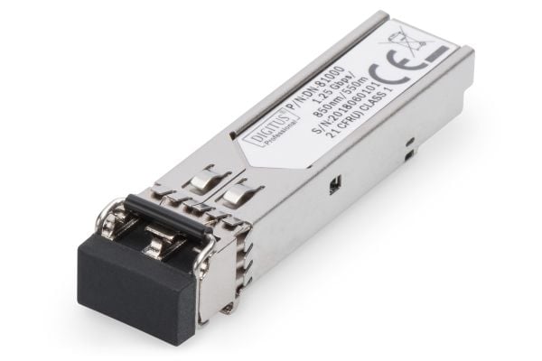 DIGITUS - SFP (mini-GBIC) transceivermodul - 1GbE - 1000Base-SX - SFP (mini-GBIC) / LC multimodus - opp til 550 m - 850 nm