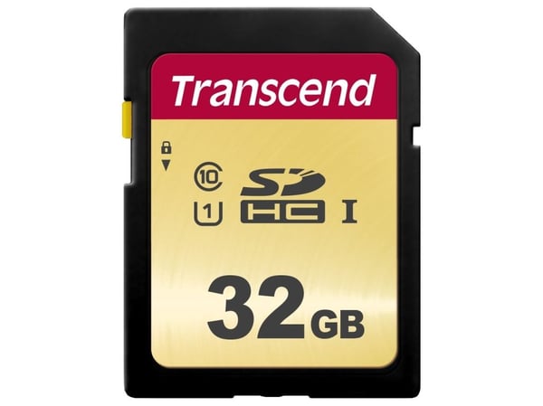 Transcend 500S - Flashminnekort - 32 GB - UHS-I U1 / Class10 - SDHC UHS-I