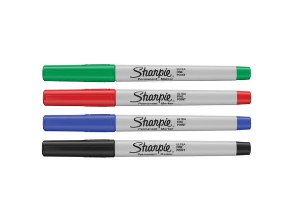 Marker Sharpie Ultra Fine 0,3 mm med 4 stk. ass farver
