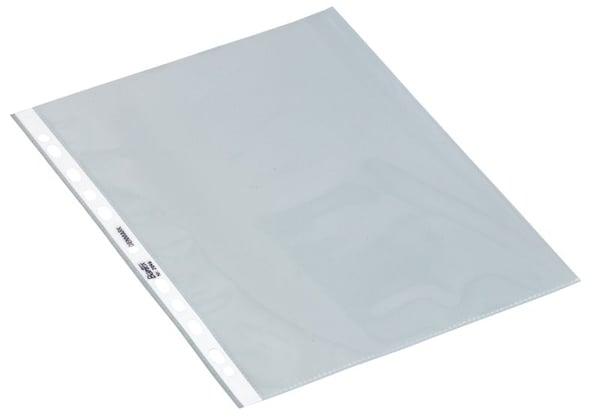 Plastlomme Bantex med åbning i top 0,09 mm transparent - (100 stk.)