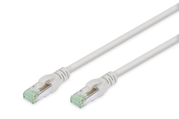 DIGITUS - Koblingskabel - RJ-45 (hann) til RJ-45 (hann) - SFTP - CAT 8.1 - IEEE 802.3 - halogenfri, formstøpt - grå