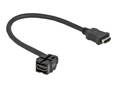 Delock - Modulinnlegg - 250° angled - 30 cm - HDMI - svart