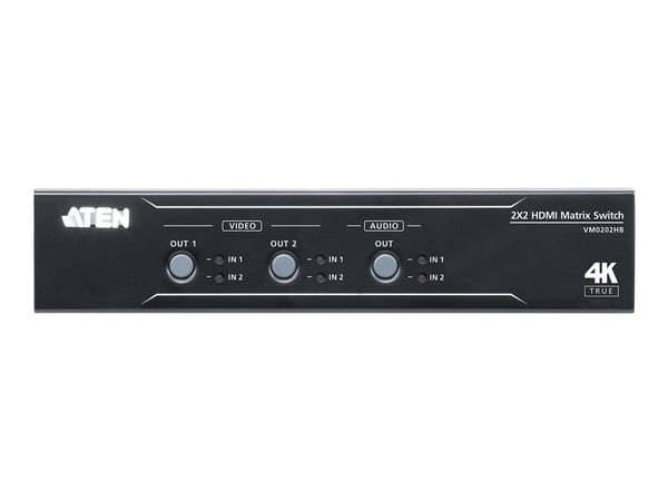 ATEN VM0202HB - Video/audio switch - stasjonær, rackmonterbar