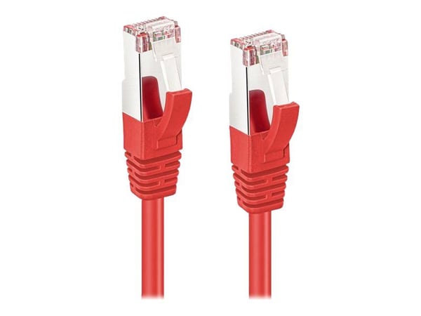MicroConnect - Patchkabel - RJ-45 (han) til RJ-45 (han) - 15 m - S/FTP - CAT 6a - booted, halogenfri, formet, rund, knastfri - rød