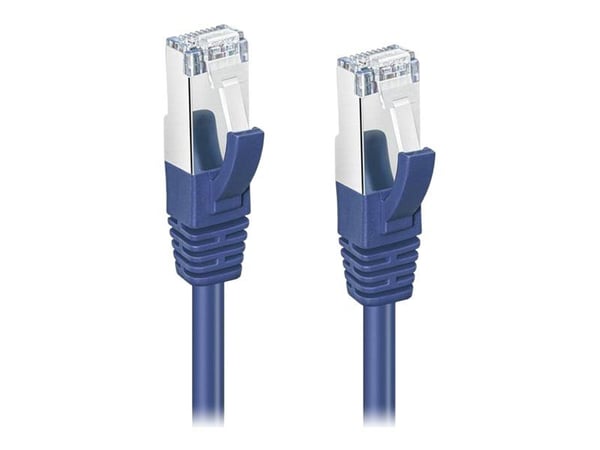 MicroConnect - Koblingskabel - RJ-45 (hann) til RJ-45 (hann) - 7.5 m - 6 mm - S/FTP - CAT 6a - halogenfri, innendørs, formstøpt - blå