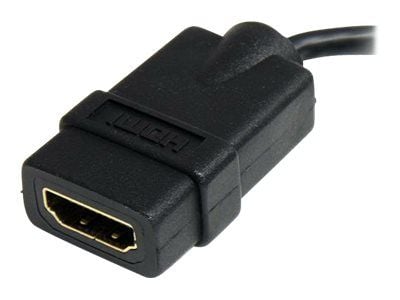 StarTech.com 5-tommers høyhastighets HDMI-adapterkabel - HDMI til HDMI Micro - F/M - 5 tommers Micro HDMI Adapter - HDMI Hun til Micro HDMI hann (H...