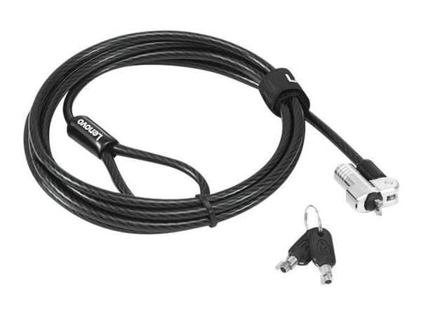 Kensington NanoSaver MasterKey Cable Lock - Sikkerhetskabellås - svart - 1.8 m - for ThinkCentre M75t Gen 2; ThinkPad L13 Yoga Gen 3; T14s Gen 3; X...