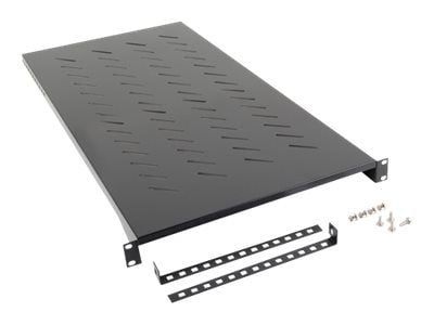 Lanberg - Rack-hylle - RAL 9004, svart - 1U - 19"