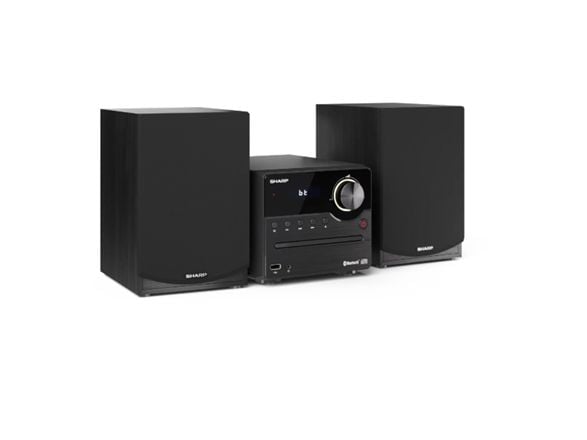 Sharp XL-B512(BK), Kodin mikroaudiojärjestelmä, Musta, 1 levyt, Etu, 45 W, Banaaniliitin