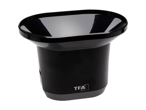 TFA-Dostmann 30.3233.01 Regenmesser Funk 433 MHz, Trådløs, 100 m, Plast, Svart, AA, 180 mm